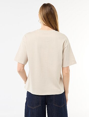 T-shirt in jersey a tinta unita a maniche corte