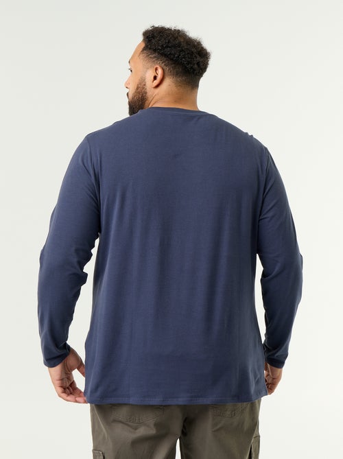 T-shirt in jersey a tinta unita a maniche lunghe - Kiabi