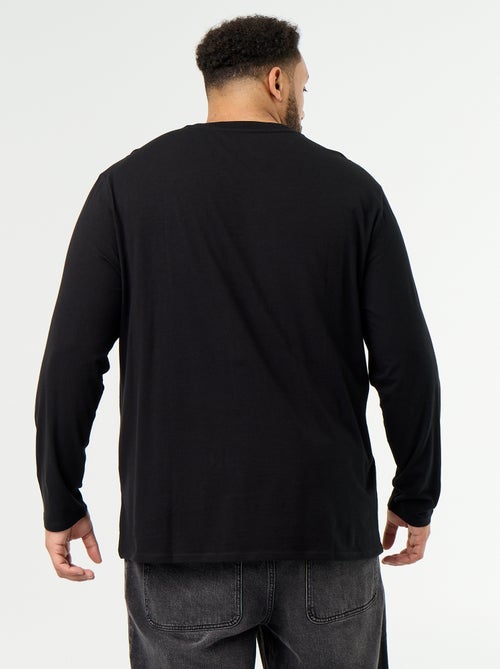 T-shirt in jersey a tinta unita a maniche lunghe - Kiabi