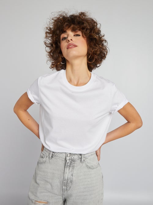 T-shirt in jersey a tinta unita - Kiabi T-shirt in jersey a tinta unita - Kiabi