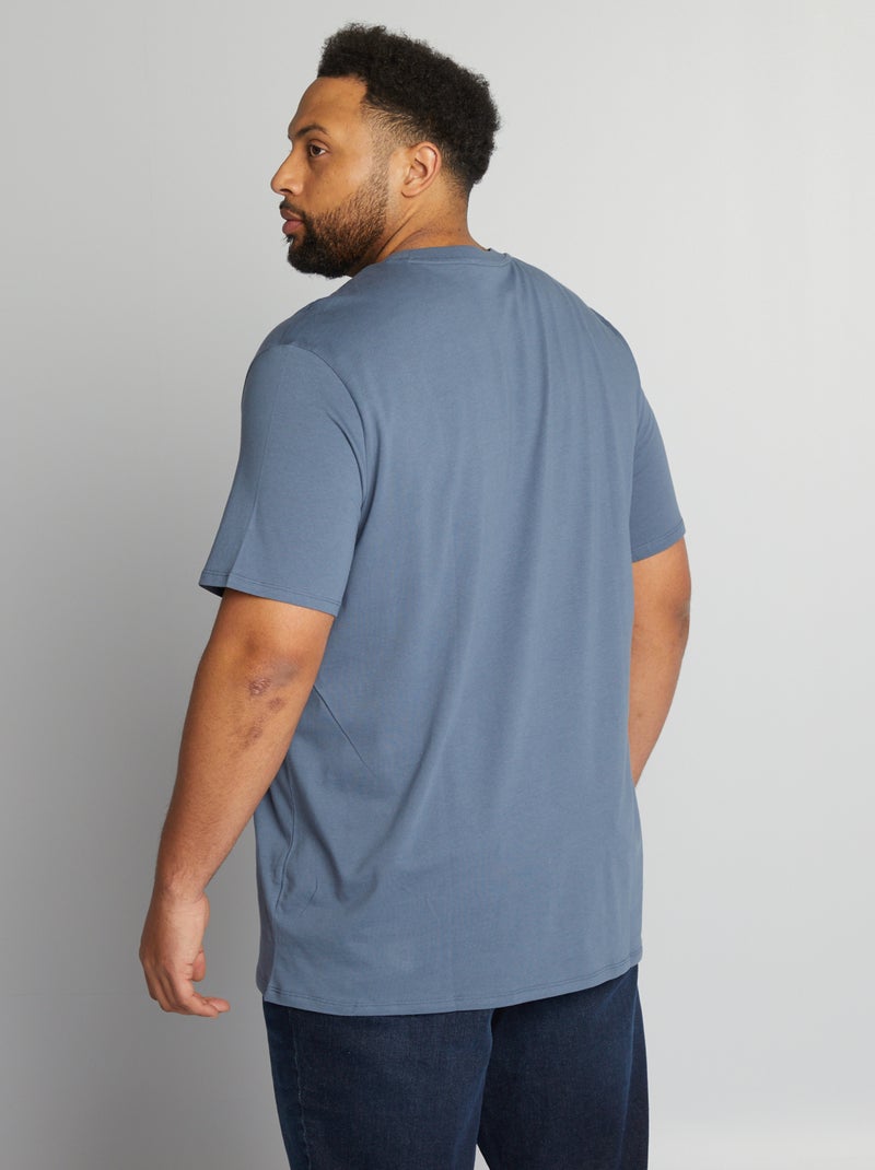 T-shirt in jersey a tinta unita BLU - Kiabi