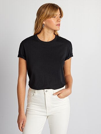 T-shirt in jersey a tinta unita