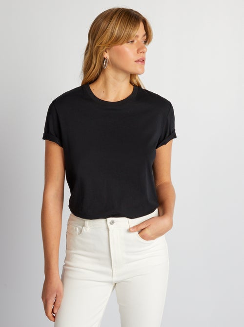 T-shirt in jersey a tinta unita - Kiabi T-shirt in jersey a tinta unita - Kiabi