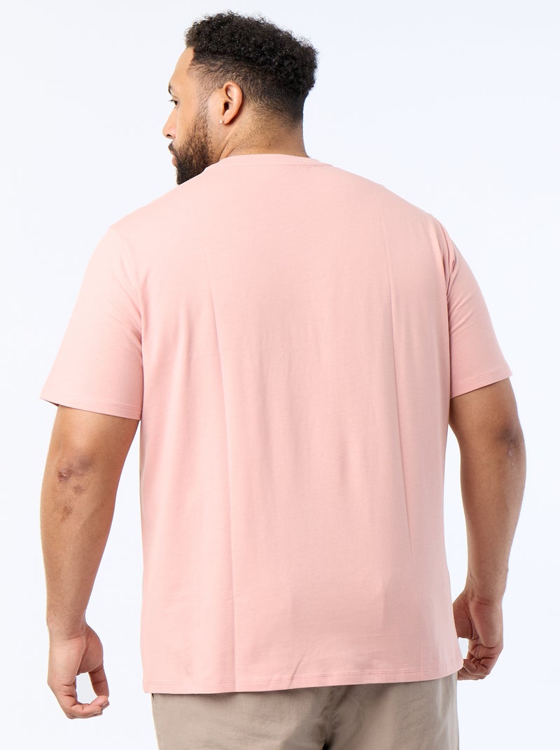 T-shirt in jersey a tinta unita Rosa - Kiabi