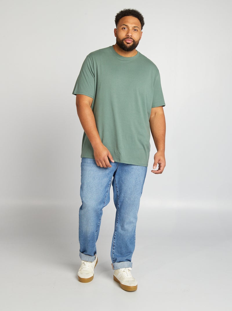 T-shirt in jersey a tinta unita VERDE - Kiabi