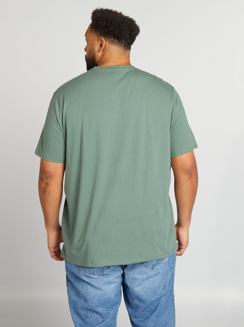 T-shirt in jersey a tinta unita VERDE - Kiabi