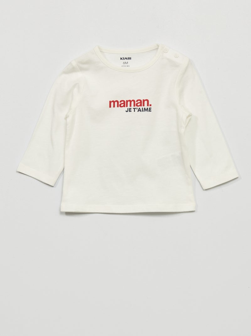T-shirt in jersey BIANCO - Kiabi