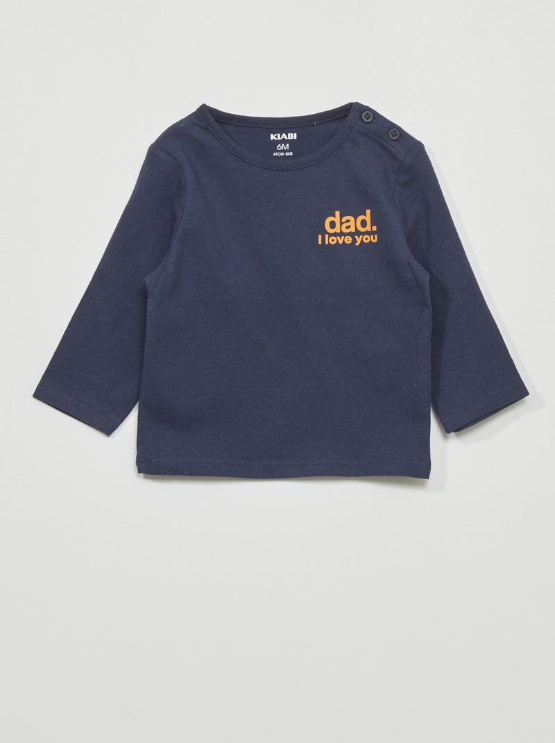 T-shirt in jersey BLU - Kiabi
