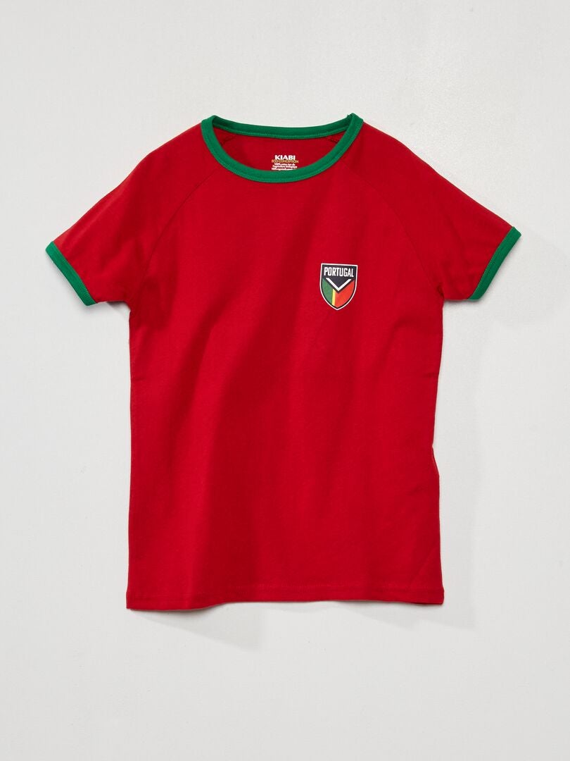 T-shirt in jersey 'calcio' ROSSO - Kiabi