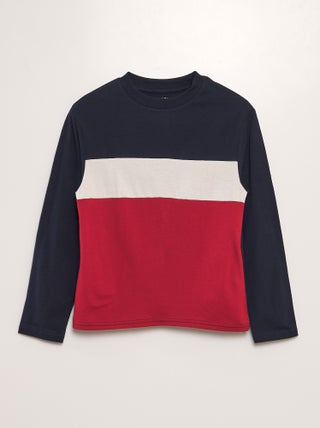 T-shirt in jersey color block