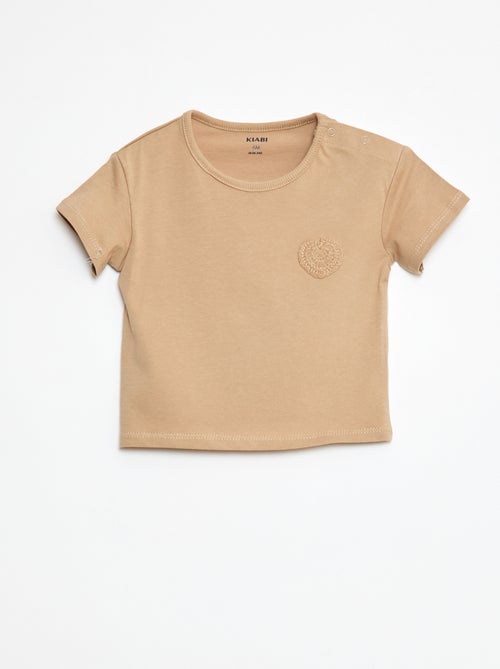T-shirt in jersey con apertura con bottoni a pressione sulla spalla - - Kiabi