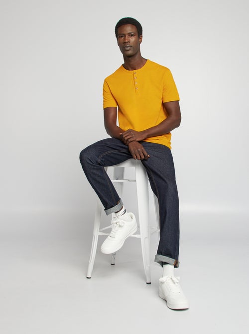 T-shirt in jersey con collo serafino - Kiabi