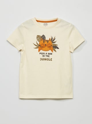 T-shirt in jersey con decorazione ludica