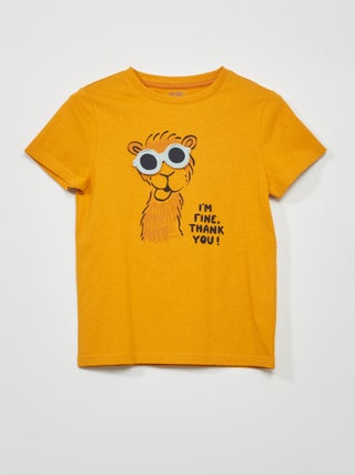 T-shirt in jersey con decorazione ludica