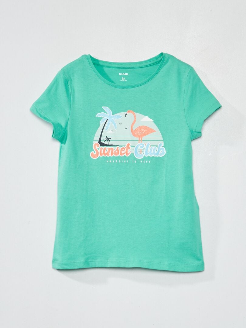 T-shirt in jersey con motivi fantasia VERDE - Kiabi
