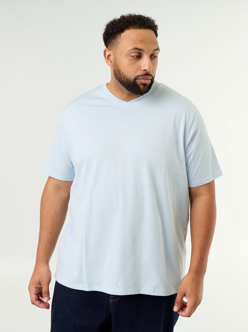 T-shirt in jersey con scollo a V - Kiabi T-shirt in jersey con scollo a V - Kiabi
