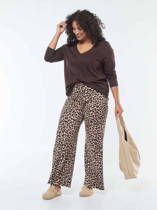 T-shirt in jersey con scollo a V e maniche corte - Kiabi