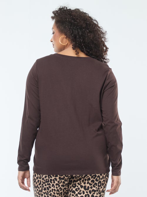 T-shirt in jersey con scollo a V e maniche corte - Kiabi