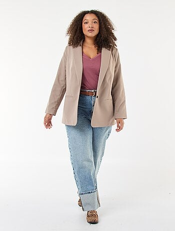 T-shirt in jersey con scollo a V e maniche corte