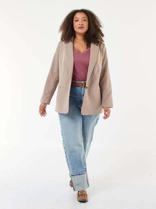 T-shirt in jersey con scollo a V e maniche lunghe - Kiabi