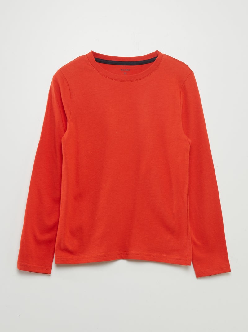 T-shirt in jersey con scollo tondo - Set di 3 BLU - Kiabi