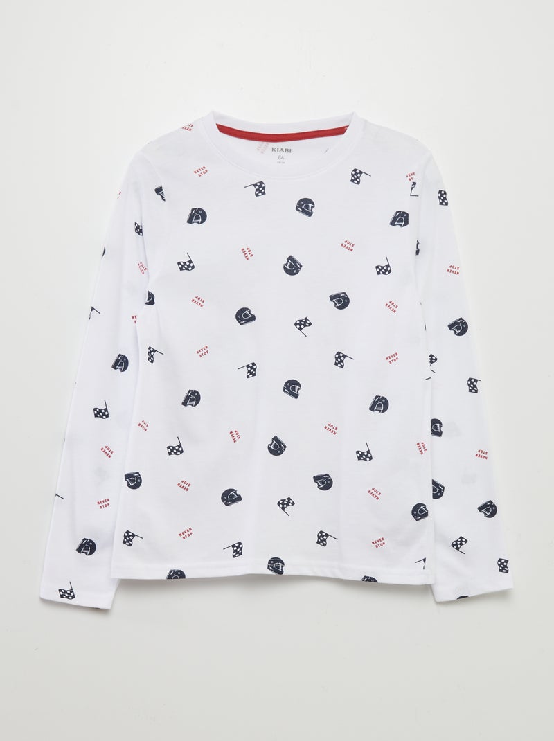 T-shirt in jersey con scollo tondo - Set di 3 BLU - Kiabi