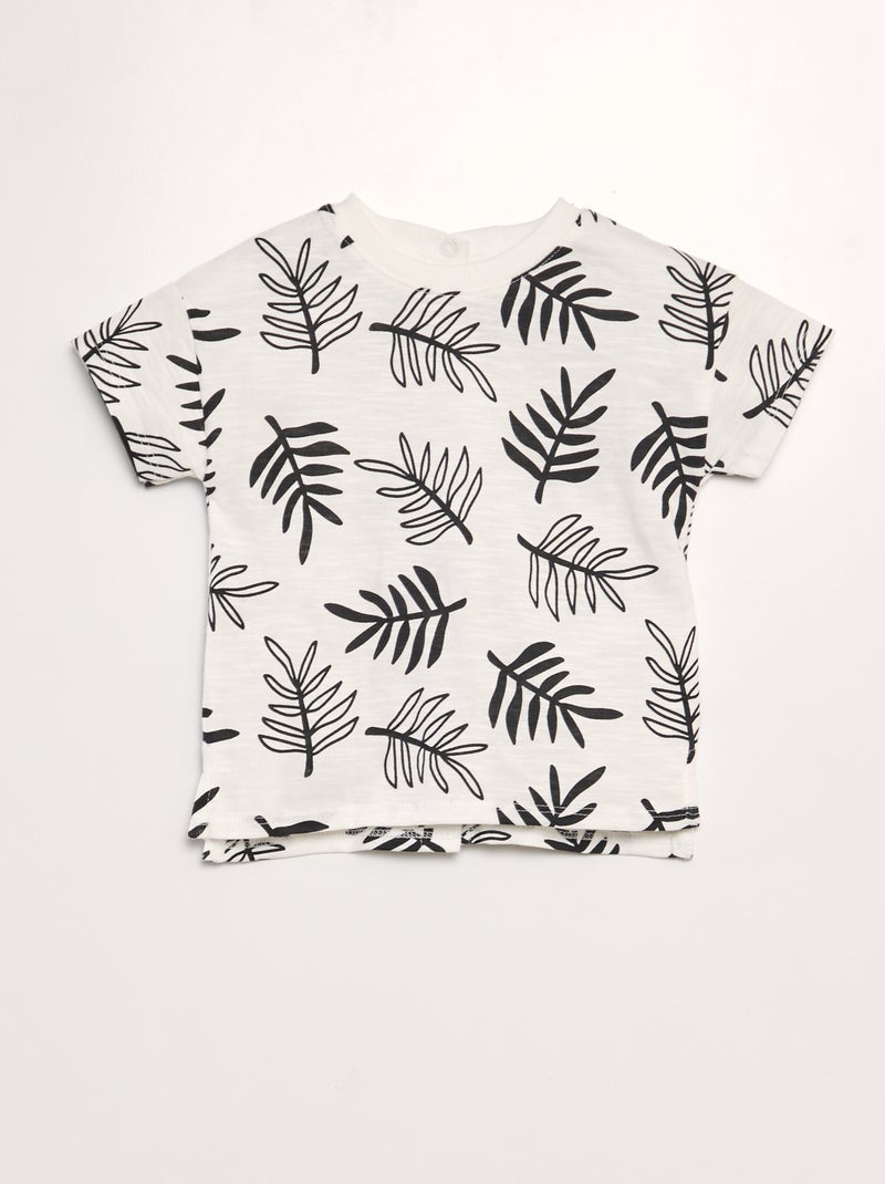 T-shirt in jersey con stampa BIANCO - Kiabi