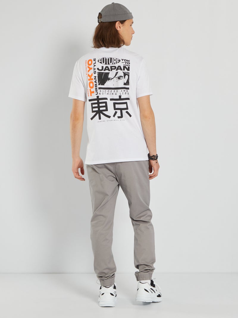 T-shirt in jersey con stampa Bianco - Kiabi