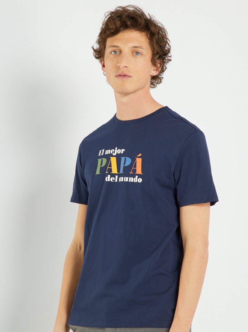 T-shirt in jersey con stampa BLU - Kiabi