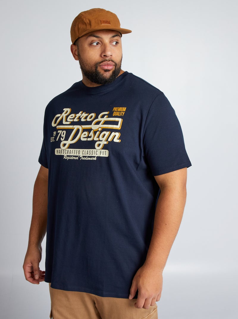 T-shirt in jersey con stampa davanti BLU - Kiabi