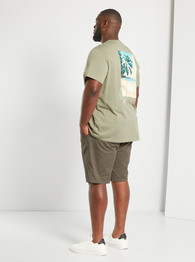 T-shirt in jersey con stampa fantasia KAKI - Kiabi
