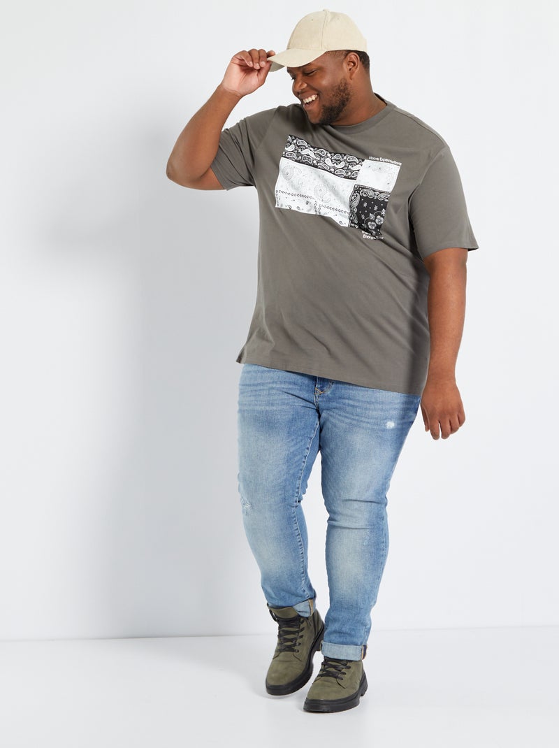 T-shirt in jersey con stampa grafica VERDE - Kiabi