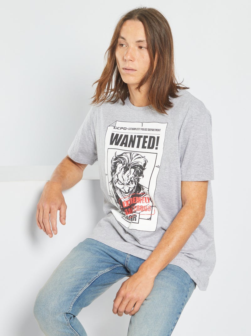 T-shirt in jersey con stampa GRIGIO - Kiabi
