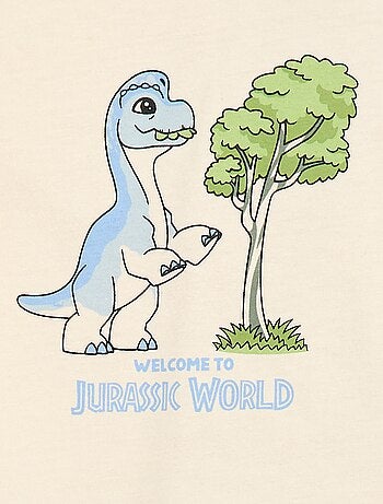 T-shirt in jersey con stampa 'Jurassic World'