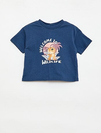 T-shirt in jersey con stampa 'Jurassic World'