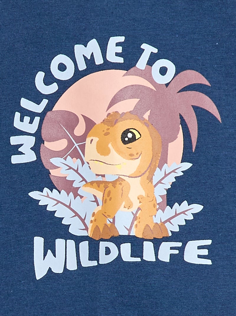 T-shirt in jersey con stampa 'Jurassic World' Blu - Kiabi