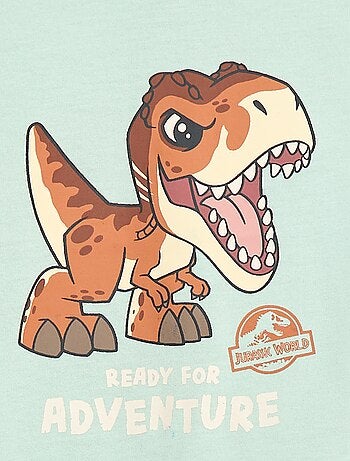 T-shirt in jersey con stampa 'Jurassic World'