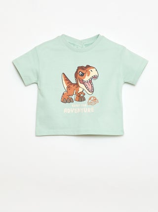 T-shirt in jersey con stampa 'Jurassic World'