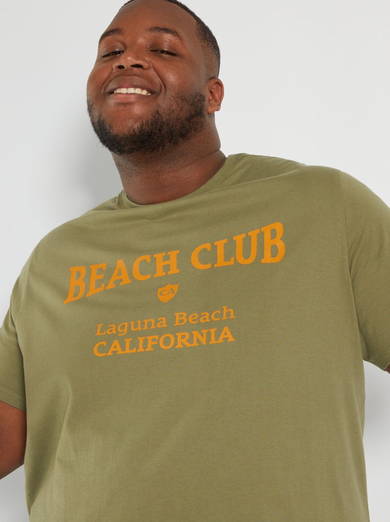 T-shirt in jersey con stampa KAKI - Kiabi