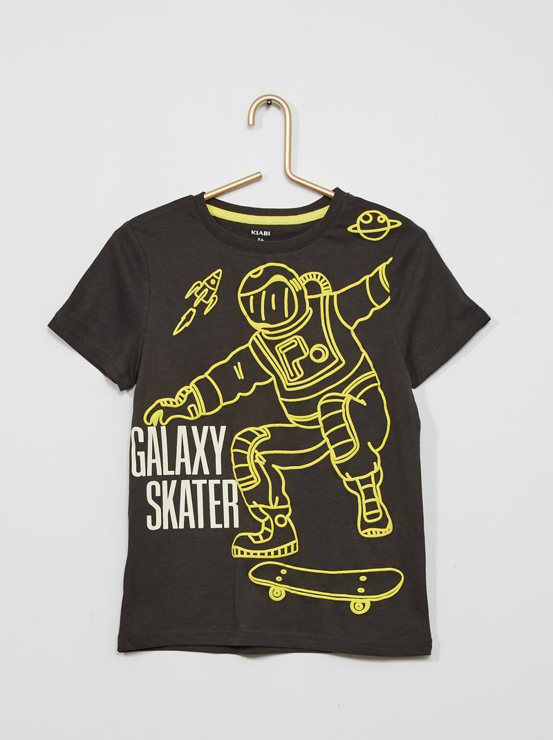 T-shirt in jersey con stampa NERO - Kiabi