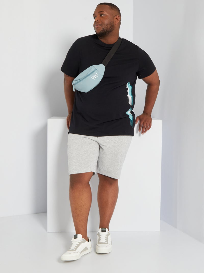 T-shirt in jersey con stampa NERO - Kiabi