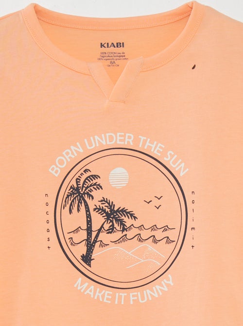 T-shirt in jersey con stampa 'palme' - Kiabi