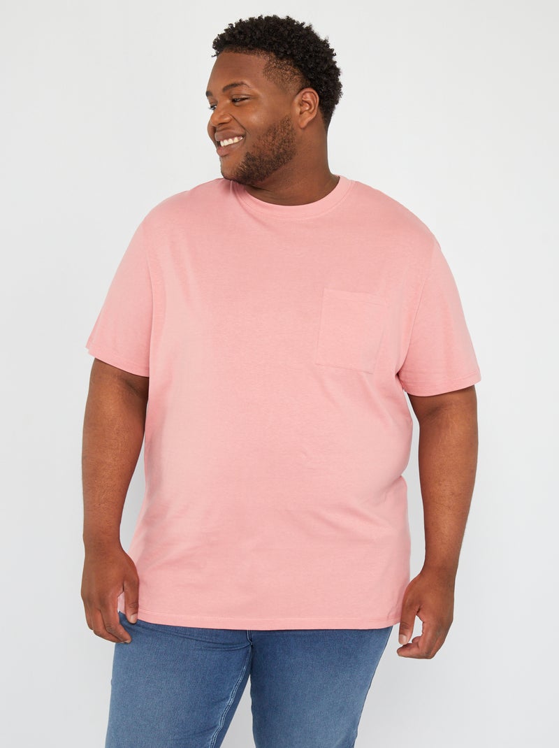 T-shirt in jersey con tasca rosa - Kiabi