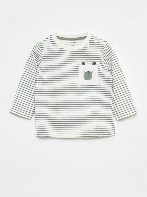 T-shirt in jersey con tasca sul petto - Kiabi