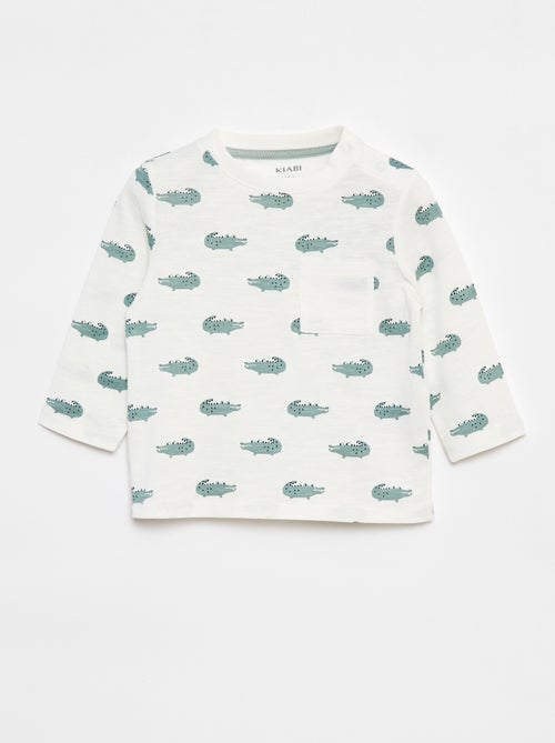 T-shirt in jersey con tasca sul petto - Kiabi