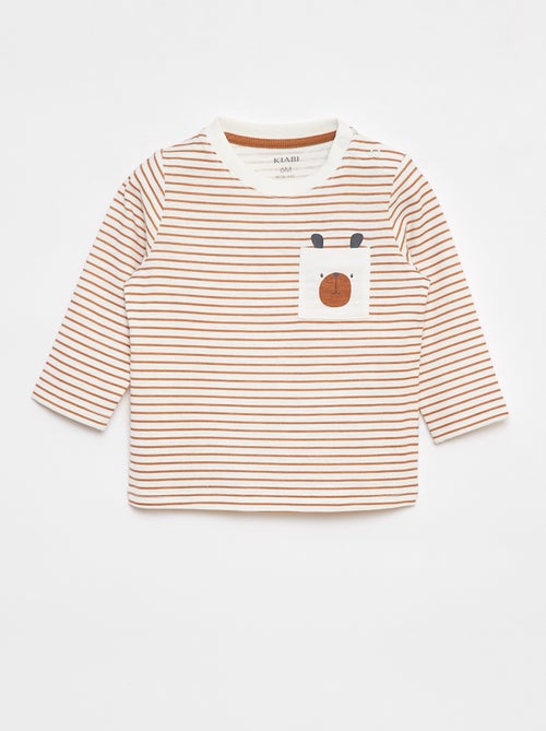 T-shirt in jersey con tasca sul petto - Kiabi