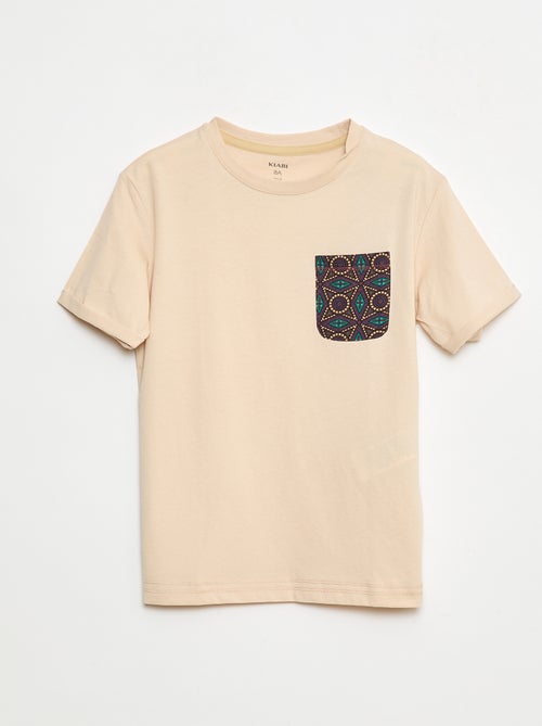 T-shirt in jersey con taschino sul petto a fantasia - Kiabi