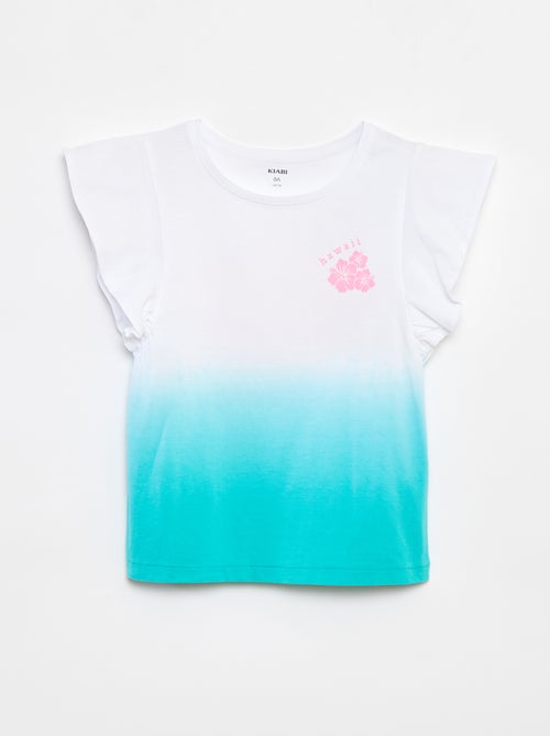 T-shirt in jersey con volant sul giromanica - Kiabi