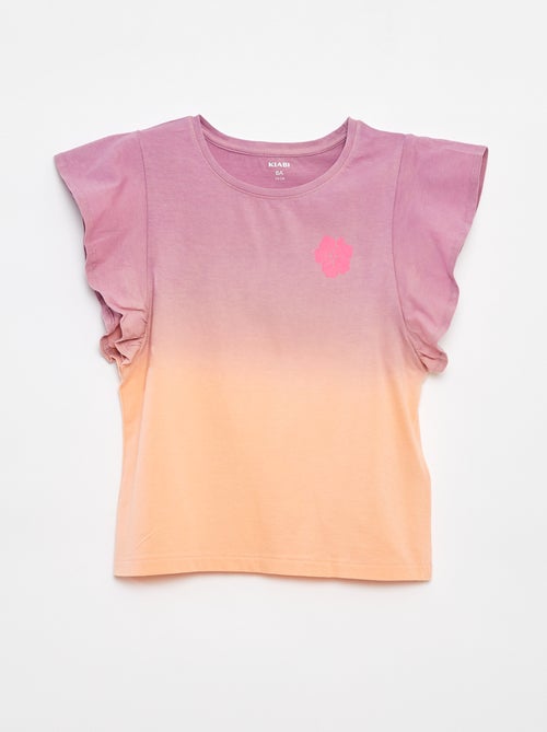T-shirt in jersey con volant sul giromanica - Kiabi