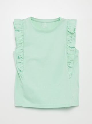 T-shirt in jersey con volant